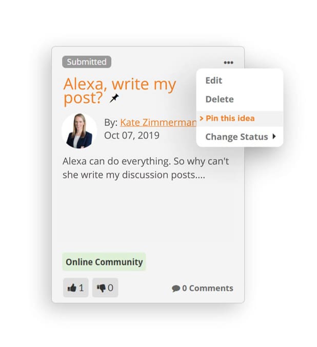 Higher Logic Ideation new features