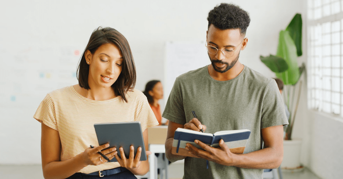 Managers reviewing online communities