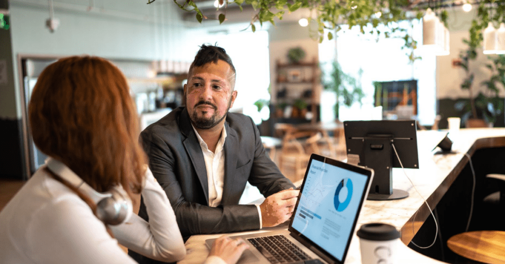 Managers discussing LEGO community